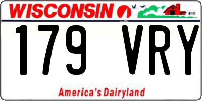 WI license plate 179VRY