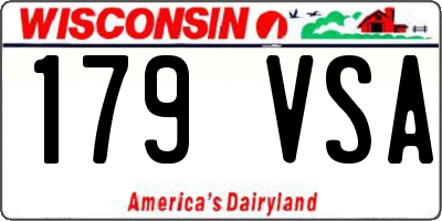 WI license plate 179VSA