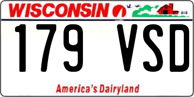 WI license plate 179VSD