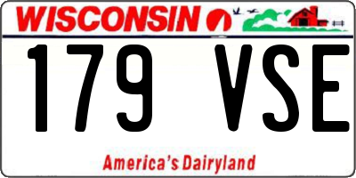 WI license plate 179VSE