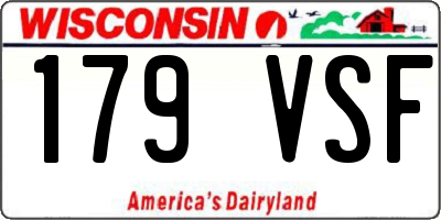 WI license plate 179VSF