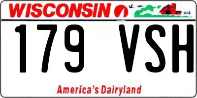 WI license plate 179VSH