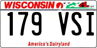 WI license plate 179VSI