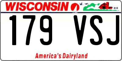 WI license plate 179VSJ