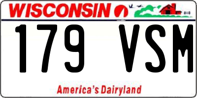 WI license plate 179VSM