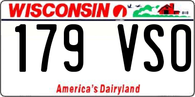 WI license plate 179VSO