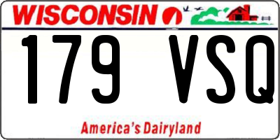 WI license plate 179VSQ