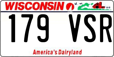 WI license plate 179VSR