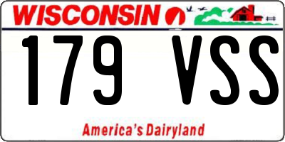 WI license plate 179VSS