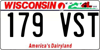 WI license plate 179VST