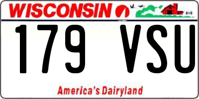 WI license plate 179VSU