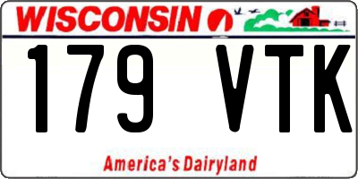 WI license plate 179VTK