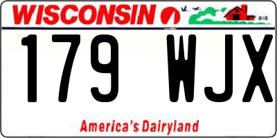 WI license plate 179WJX