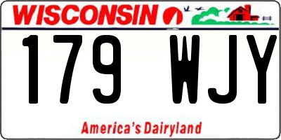 WI license plate 179WJY