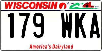 WI license plate 179WKA