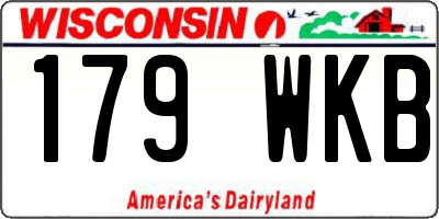 WI license plate 179WKB