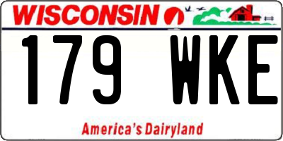 WI license plate 179WKE