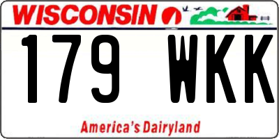 WI license plate 179WKK