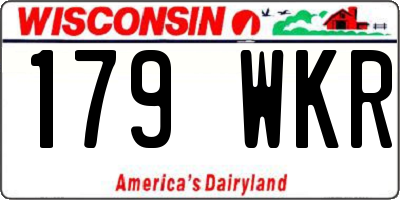 WI license plate 179WKR