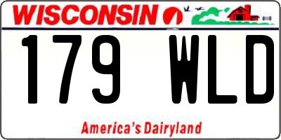 WI license plate 179WLD