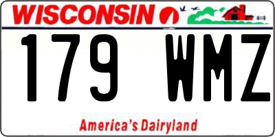 WI license plate 179WMZ