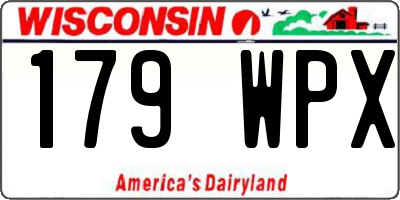 WI license plate 179WPX