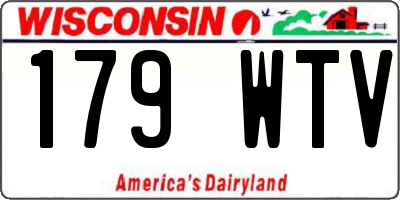 WI license plate 179WTV