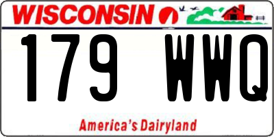 WI license plate 179WWQ
