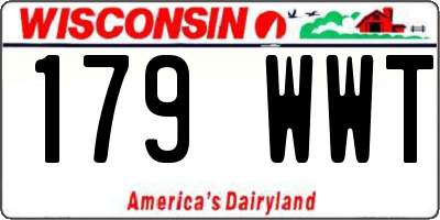 WI license plate 179WWT