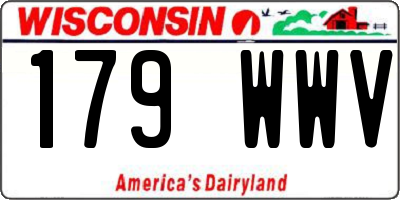 WI license plate 179WWV