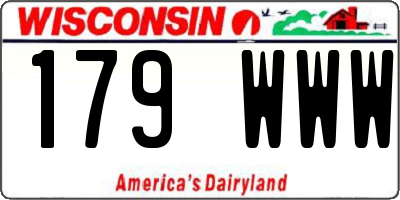 WI license plate 179WWW