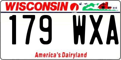 WI license plate 179WXA