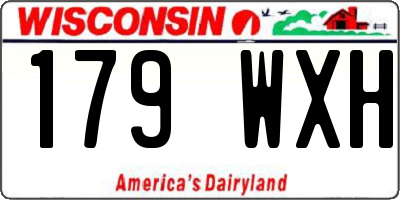 WI license plate 179WXH
