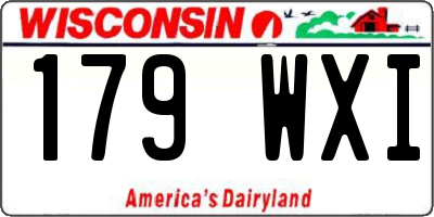 WI license plate 179WXI