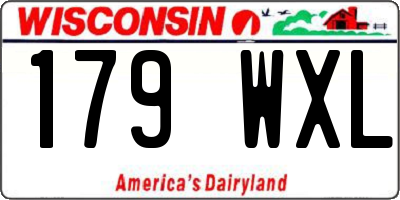 WI license plate 179WXL