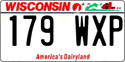 WI license plate 179WXP
