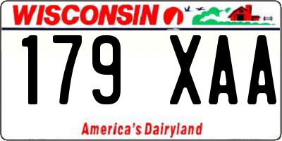 WI license plate 179XAA