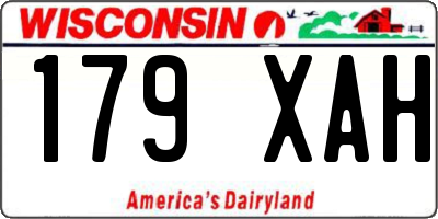 WI license plate 179XAH