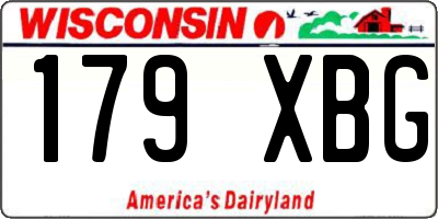 WI license plate 179XBG
