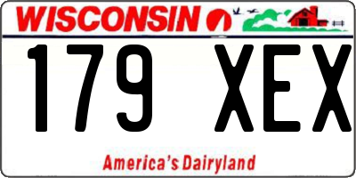 WI license plate 179XEX