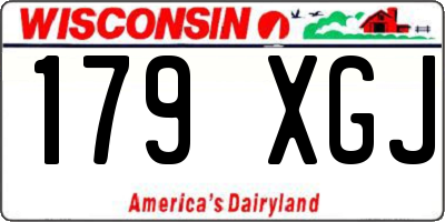 WI license plate 179XGJ