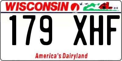 WI license plate 179XHF