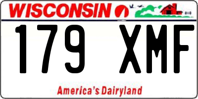 WI license plate 179XMF