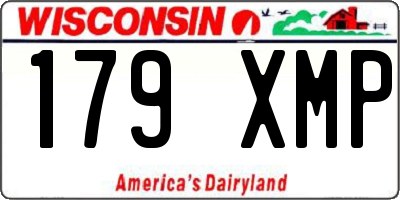 WI license plate 179XMP