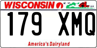 WI license plate 179XMQ