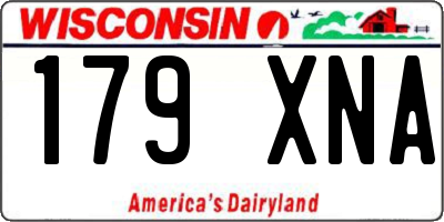 WI license plate 179XNA