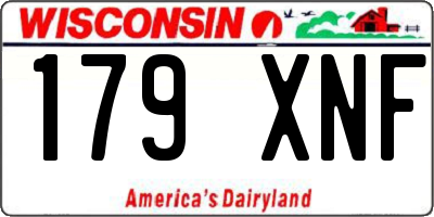 WI license plate 179XNF
