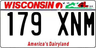 WI license plate 179XNM