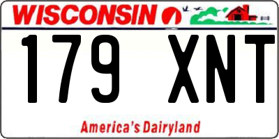 WI license plate 179XNT