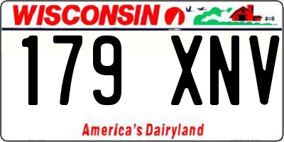 WI license plate 179XNV